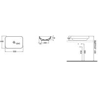 Раковина-чаша Azzurra Elegance Soft 60 ELLG060400S0BI/(ESO60 bi)*0 Белая — фото 2, Раковины