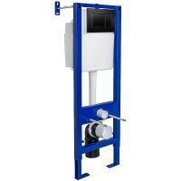 Комплект унитаза Ceruttispa B-2376-3 7183 с инсталляцией Berges Atom 410 040332 с сиденьем Микролифт и Черной матовой клавишей смыва — фото 3, Комплекты унитаз + инсталляция