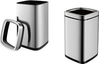Ведро для мусора WeltWasser WW ME Noland MT 12L 10000003017 Хром матовый — фото 2, Мусорные ведра