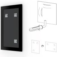 Зеркало Evoform Definite 87х67 BY 0677 в багетной раме - Серебряный бамбук 24 мм — фото 5, Мебель для ванной