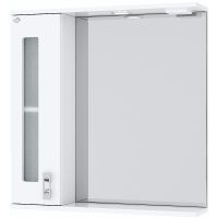 Зеркало со шкафом Onika Кристалл 67.02 206705 с подсветкой Белое — фото 10, Зеркальные шкафы в ванную