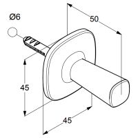 Товар: Крючок Kludi Ambienta 5398405 Хром - фото 3 Крючок Kludi Ambienta 5398405 Хром — фото 3, Крючки для полотенец