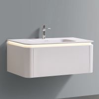 Тумба с раковиной Black&White Universe U925.1000 100 9251000 подвесная Milk white — фото 6, Мебель для ванной