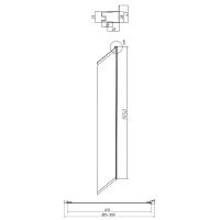 Товар: Душевая стенка Grossman Style 90 200.K33.05.90.21.02 профиль Черный матовый стекло шиншилла - фото 4 Душевая стенка Grossman Style 90 200.K33.05.90.21.02 профиль Черный матовый стекло шиншилла — фото 4, Боковые стенки