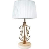 Настольная лампа Artelamp Fire A4035LT-1GO Белая Золото — фото 1, Настольные лампы