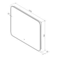 Зеркало Континент Torry 1000х700 ЗЛП1528 с подсветкой с бесконтактным выключателем — фото 12, Зеркала в ванную комнату