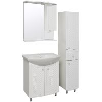 Зеркало со шкафом Runo Милано 65 R УТ000002097 с подсветкой Белое — фото 3, Зеркальные шкафы в ванную