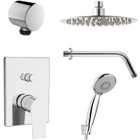 Душевая система Aquanet Static 2.01 257157 Хром — фото 1, Встраиваемые душевые комплекты