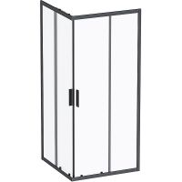 Душевой уголок AM.PM Gem S 90х90 W93G-403-090BT профиль Черный матовый стекло прозрачное — фото 12, Квадратные душевые уголки