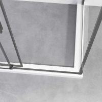 Душевой уголок Vincea Slim-N 100x90 VSS-4SN9010CLGM профиль Вороненая сталь стекло прозрачное — фото 5, Прямоугольные душевые уголки