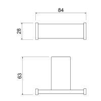 Двойной крючок Timo Torne 43012/03 Черный — фото 2, Крючки для полотенец