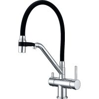 Смеситель для кухни Gappo G4398-80 Хром Черный — фото 1, Смесители для кухни