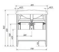 Тумба под раковину Creto Vetra 80 15-800CHN Орех — фото 3, Тумбы под раковину