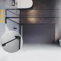 Душевая перегородка Veconi Korato KR-77B 80 KR77B-80-01-C8 профиль Черный матовый стекло прозрачное — фото 3, Душевые перегородки