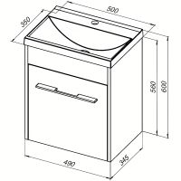 Товар: Тумба под раковину Aquanet Августа 50 274015 подвесная Белый глянец - фото 4 Тумба под раковину Aquanet Августа 50 274015 подвесная Белый глянец — фото 4, Мебель для ванной