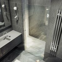 Душевая дверь Maybah Glass MGD-509-4 905x1950 на петлях Хром глянцевый стекло прозрачное — фото 3, Душевые двери в нишу