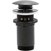 Донный клапан Omnires A706AT click-clack Антрацит — фото 1, Донные клапаны