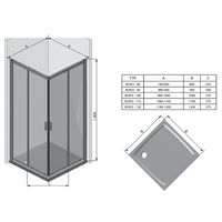 Душевая дверь Ravak Blix BLRV2K-120 1XVG0100ZH профиль Белый стекло Графит — фото 9, Душевые двери в нишу