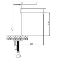 Смеситель для раковины GPD Gildo MLB165-S-R Черный матовый Розовое золото — фото 10, Смесители
