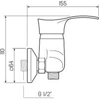 Смеситель для душа Ростовская Мануфактура Сантехники SL86-003 Хром — фото 7, Смесители
