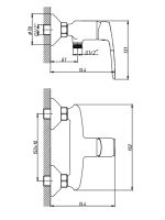 Смеситель для душа Orange Sonic Хром арт-M08-200cr — фото 8, Смеситель для душа