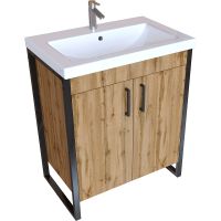 Тумба под раковину 1MarKa Grunge Loft 70Н Ц0000008499 Дуб вотан — фото 1, Тумбы под раковину