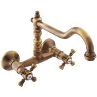 Смеситель для раковины Rav Slezak Morava retro MK302.5/28SM Бронза — фото 1, Смесители для раковины