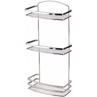 Полка корзина Tekno-tel BK086SSS Хром — фото 1, Полки для ванной и душа