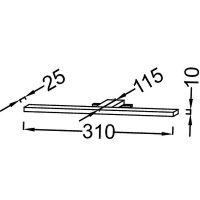 Светильник Jacob Delafon Struktura 31 EB1224-NF Хром — фото 9, Светильники в ванную