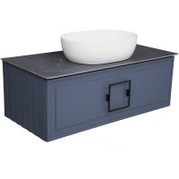 Товар: Тумба под раковину La Fenice Cubo 100 FNC-01-CUB-BG-100 подвесная Синяя матовая - фото 4 Тумба под раковину La Fenice Cubo 100 FNC-01-CUB-BG-100 подвесная Синяя матовая — фото 4, Мебель для ванной