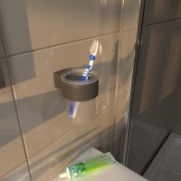 Стакан для зубных щеток Altasan Лотос ЛТ41ЧМ Черный матовый — фото 2, Мыльницы