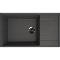 Кухонная мойка Ulgran Quartz Prima 860-09 Асфальт — фото 1, Кухонные мойки