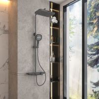 Душевая система Vincea VSFS-411GM Вороненая сталь — фото 2, Душевые стойки