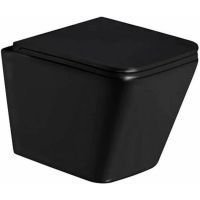 Унитаз WeltWasser Gelbach 043 GL-BL 10000011695 подвесной Черный глянцевый с сиденьем Микролифт — фото 1, Подвесные унитазы