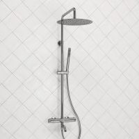 Товар: Душевая система WasserKRAFT с термостатом Хром арт-A188.116.137.087.CH Thermo - фото 6 Душевая система WasserKRAFT с термостатом Хром арт-A188.116.137.087.CH Thermo — фото 6, Душевые стойки