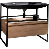 Консоль под раковину Boheme Armadi Art Loft 100 893-100 Черная — фото 1, Мебель для ванной