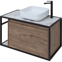 Тумба под раковину Aquanet Nova Lite Loft 90R подвесная Дуб рустикальный арт-261659 — фото 9, Тумбы под раковину