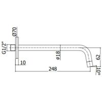 Излив для смесителя Paffoni Light ZBOC046BO Белый матовый — фото 2, Комплектующие для душевого оборудования