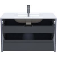 Тумба с раковиной Iddis Edifice 80 EDI80D0i95K подвесная Темно-серая — фото 5, Мебель для ванной