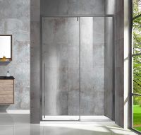 Душевая дверь Vincea Lugano 130 VDS-1L130CLGM-1 профиль Вороненая сталь стекло прозрачное — фото 2, Душевые двери в нишу