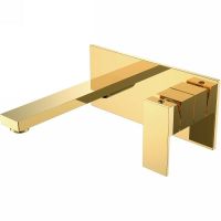 Смеситель для раковины Boheme Qubic 475-G Золото глянцевое — фото 1, Смесители