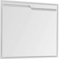 Зеркало Aquanet Модена 100 198490 с подсветкой Белое — фото 1, Зеркала в ванную комнату