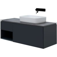 Тумба под раковину Allen Brau Infinity 120 R 1.21008.AM подвесная Антрацит матовый — фото 4, Тумбы под раковину