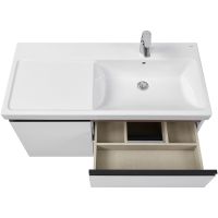 Тумба под раковину Roca Domi 100 R A857478806 подвесная Белый глянец — фото 3, Мебель для ванной