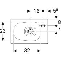 Раковина Geberit Citterio 45 R 500.541.01.1 Белая — фото 4, Мини-раковины