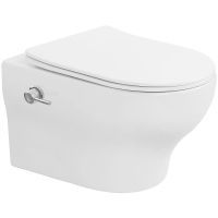 Унитаз биде Boheme Fiore 978-SET-2-W подвесной Белый глянцевый с сиденьем Микролифт — фото 1, Унитазы