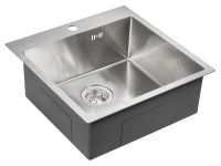 Кухонная мойка Paulmark Kroner 51 PM215151-BS Брашированная сталь — фото 2, Кухонные мойки