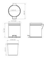 Ведро для мусора Berges 122002 Белое — фото 4, Мусорные ведра