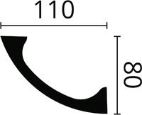 Карниз NMC Wallstyl Essenza DSCLWT200030 2000x80x110 мм — фото 3, Карнизы