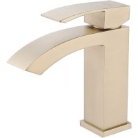 Смеситель для раковины Abber Wasserfall AF8610G Золото матовое — фото 1, Смесители для раковины